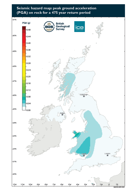 UK Seismic Hazard Map
